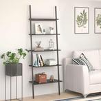 vidaXL Ladderrek met 5 schappen 64x34x185,5 cm zwart, Verzenden, Nieuw, 50 tot 100 cm, 150 tot 200 cm