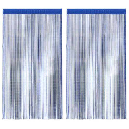 vidaXL Draadgordijnen 140x250 cm blauw 2 st, Huis en Inrichting, Stoffering | Gordijnen en Lamellen, Blauw, Nieuw, Verzenden