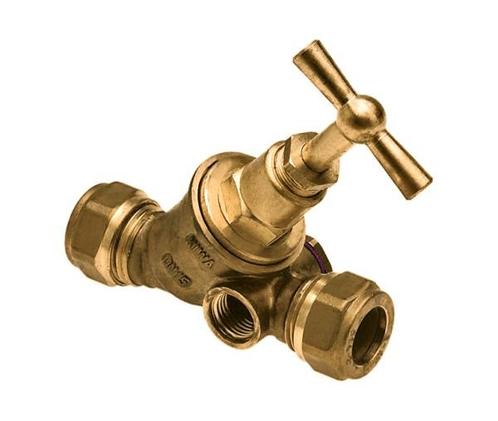 BONFIX Stopkraan 15 x 15 mm knel met aftapgelegenheid, Doe-het-zelf en Verbouw, Buizen en Afvoer, Ophalen of Verzenden