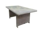 San Marino lounge-diningtafel 146x84,5xH66,5 cm wit grijs, Tuin en Terras, Ophalen of Verzenden, Nieuw, Wicker