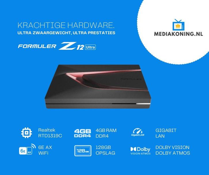 FORMULER Z12 ULTRA – SNEL, SLIM EN SPECTACULAIR!, Audio, Tv en Foto, Mediaspelers, Nieuw, Ophalen of Verzenden