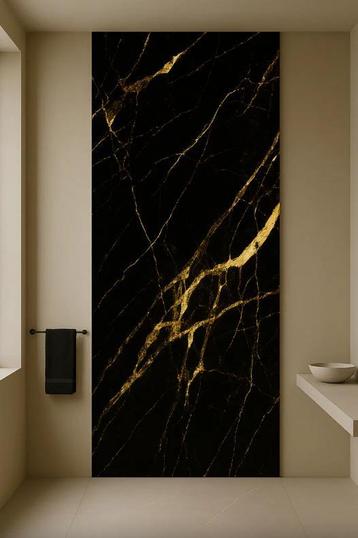 PVC Douchepaneel Hoogglans Black Gold | TOPNL #1 beschikbaar voor biedingen