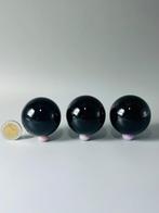 GEEN VEILINGSPRIJS - Obsidiaan - Bol - Ø 60mm - Vulkaanstof