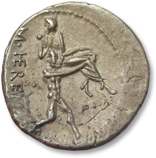 Romeinse Republiek. M. Herennius, 108-107 v.Chr.. Denarius, Postzegels en Munten, Munten | Europa | Niet-Euromunten