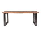 Eettafel mango massief met metalen poot | Eleonora - 200x100, Huis en Inrichting, Ophalen of Verzenden, Nieuw