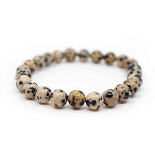 Edelsteen Armband Dalmatier Jaspis, Sieraden, Tassen en Uiterlijk, Armbanden, Nieuw, Verzenden