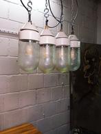 Plafondlamp (4) - Retro-industriële lamp - Keramiek, Glas