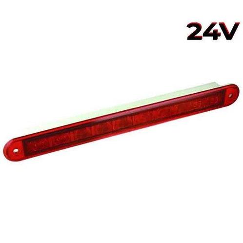 LED 3de remlicht slimline  24v 40cm. kabel (Rode lens), Auto's, Bestelauto's, Verzenden