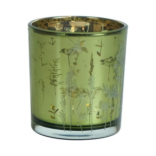 windlicht veldbloem groen small 8cm, Huis en Inrichting, Woonaccessoires | Overige, Verzenden