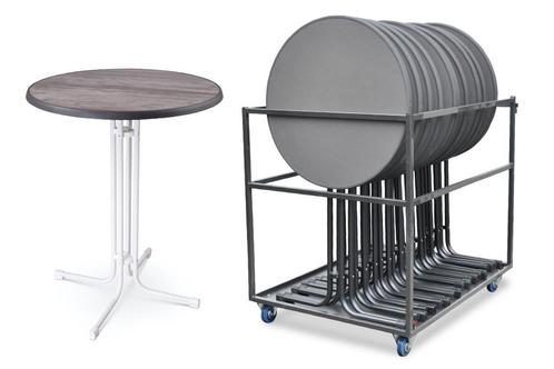 Supercombi - 10x statafel Hawaii naar keuze + trolley, Huis en Inrichting, Tafels | Bijzettafels, Kunststof, Ophalen of Verzenden