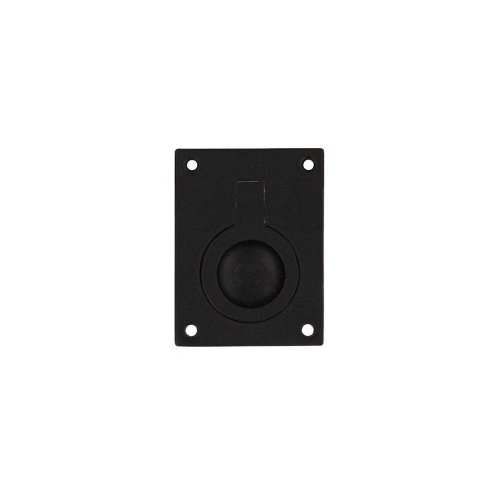 Intersteel Luikring rechthoekig 50x39mm - mat zwart, Doe-het-zelf en Verbouw, Hang- en Sluitwerk, Nieuw, Verzenden