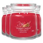 4x Yankee Candle Geurkaars Medium Jar Sparkling Cinnamon 368, Nieuw, Verzenden