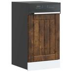 vidaXL Vaatwaspaneel Lucca bewerkt hout gerookt eikenkleurig, Verzenden, Nieuw, Bruin