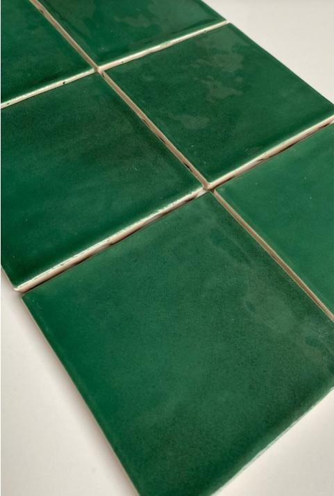 Zelliges Keramische Wandtegels 10x10 cm Cifre Zellige Olive, Doe-het-zelf en Verbouw, Tegels, Minder dan 20 cm, Minder dan 20 cm