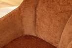 Draaibare Retro Stoel AVIGNON Roestbruin Chenille Zwart, Huis en Inrichting, Stoelen, Ophalen of Verzenden, Nieuw