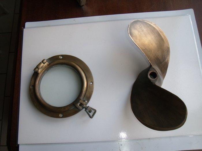 Scheepsschroef (2) - Brons, Messing, Antiek en Kunst, Curiosa en Brocante