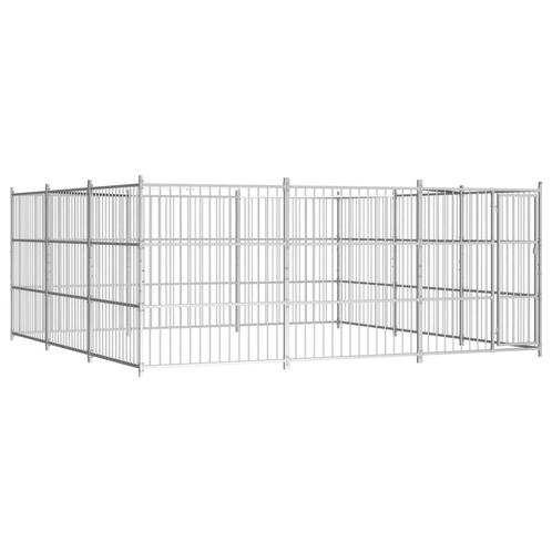 Hondenkennel voor buiten 450x450x185 cm, Dieren en Toebehoren, Hondenhokken, Nieuw, Verzenden