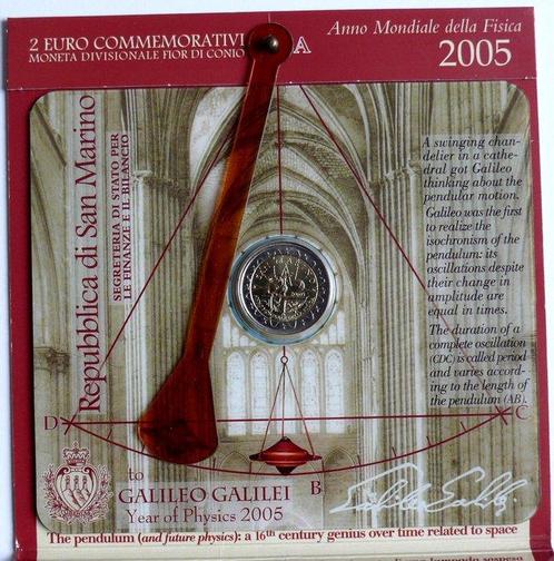 San Marino. 2 Euro 2005 Galileo Galilei (Zonder, Postzegels en Munten, Munten | Europa | Euromunten