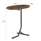 [en.casa] Bijzettafel Karlebo 55x60x30 cm houtkleurig en zwa, Huis en Inrichting, Tafels | Bijzettafels, Verzenden, Nieuw