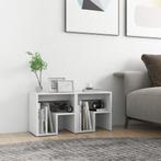 vidaXL Nachtkastjes 2 st 40x30x40 cm bewerkt hout wit, Huis en Inrichting, Minder dan 45 cm, Verzenden, Nieuw, Minder dan 55 cm