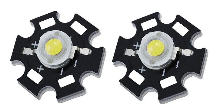 3W rood power led 110&deg; - 2 stuks, Hobby en Vrije tijd, Elektronica-componenten, Verzenden