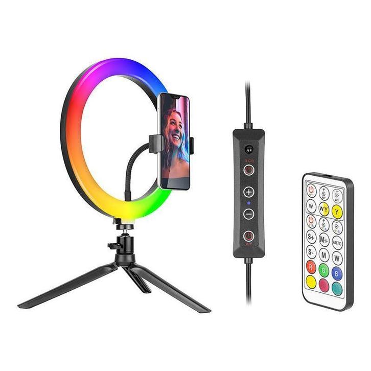 LED Ringlamp 26 cm met Tripod – RGB Verlichting –, Telecommunicatie, Mobiele telefoons | Toebehoren en Onderdelen, Ophalen of Verzenden