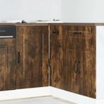 vidaXL Keuken onderkast Kalmar bewerkt hout gerookt, Huis en Inrichting, Keuken | Keukenelementen, Verzenden, Nieuw, Bruin