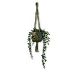 Plantenhanger Funky Olijfgroen - Katoen - Macramé -, Huis en Inrichting, Ophalen of Verzenden, Nieuw