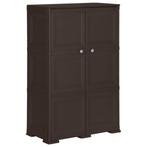 vidaXL Opbergkast hout-look 79x43x125 cm kunststof bruin, Huis en Inrichting, Kasten | Overige, Verzenden, Nieuw