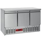 Compacte koeltafel 3 deuren GN 1/1, 380 Lit, Koelen en Vriezen, Verzenden, Nieuw in verpakking