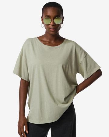 HEMA Dames T-shirt Dori groen van €12.99 voor €6.99 sale beschikbaar voor biedingen