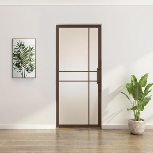 Stalen taatsdeur - Brons - 6 Vlaks - Mat glas - Luxe design, Doe-het-zelf en Verbouw, Deuren en Horren, Nieuw, Metaal, Overige typen
