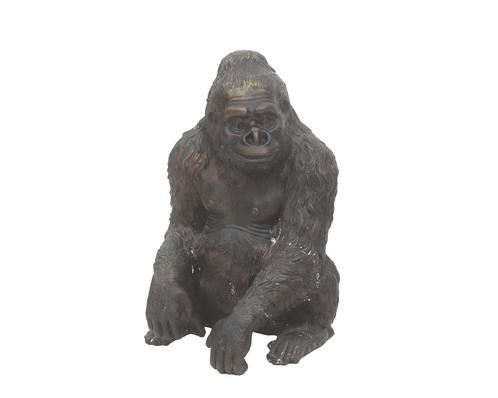 Een bronzen beeld van een gorilla, 20e eeuw, Antiek en Kunst, Antiek | Koper en Brons