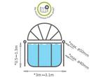EXIT zwembad overkapping ECO ø366cm - universeel voor, Verzenden, Zo goed als nieuw
