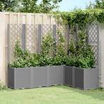 vidaXL Plantenbak met latwerk 160x120x140 cm polypropeen, Tuin en Terras, Verzenden, Nieuw, Kunststof