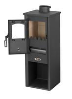 Houtkachel 9kW Antraciet | Nieuw | Scherpe Prijs, Hoog rendement (Hr), Minder dan 60 cm, Ophalen of Verzenden, 80 cm of meer