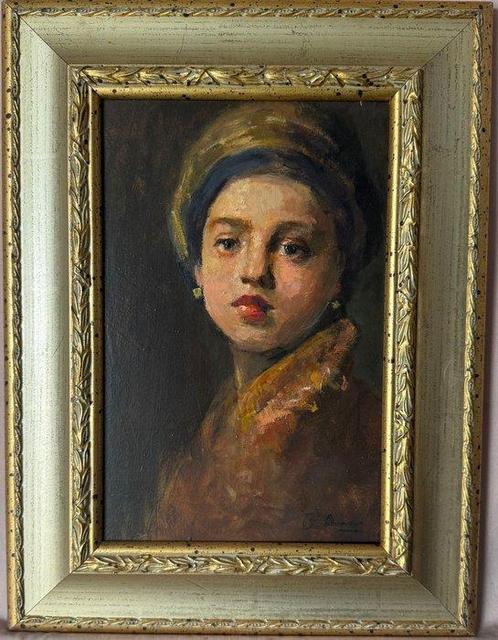 Italiaanse school (XX) - Ritratto di giovane donna, Antiek en Kunst, Kunst | Schilderijen | Klassiek