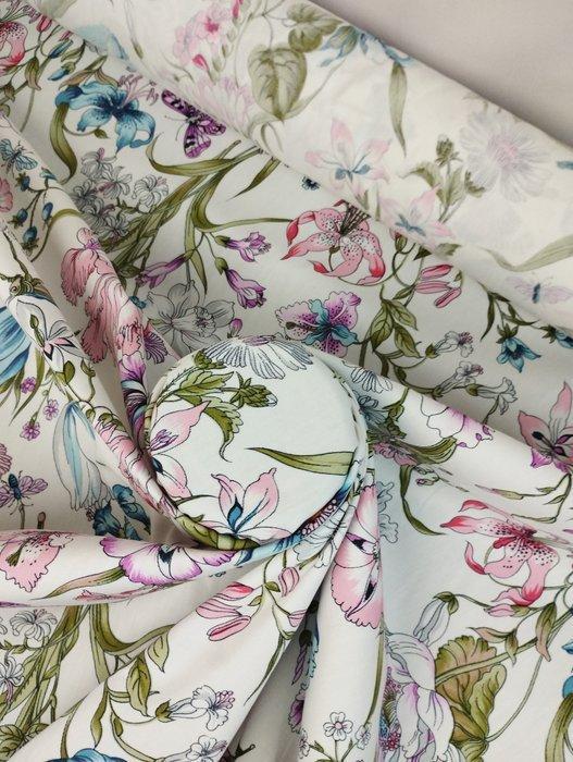 Weelderige handgedrukte katoen 300x150 - Textiel - 300 cm -, Antiek en Kunst, Antiek | Kleden en Textiel