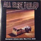 cd single card - All Else Failed - This Never Happened, Cd's en Dvd's, Cd Singles, Verzenden, Zo goed als nieuw
