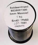 draadsoldeer Sn/Pb 40/60 3mm rol 1kg, Ophalen of Verzenden, Nieuw
