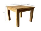 Mitzi bijzettafel 50x50xH40 cm teak, Tuin en Terras, Ophalen of Verzenden, Nieuw, Teakhout