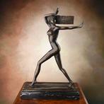 sculptuur, Bronze Art Deco Dancer Sculpture Inspired by, Antiek en Kunst