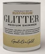 Rust oleum glitterverf medium glitter shimmer 750 ml, goud,, Nieuw, Verzenden
