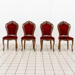 (4) Barok Roodfluwelen Stoelen, Ophalen of Verzenden, Nieuw