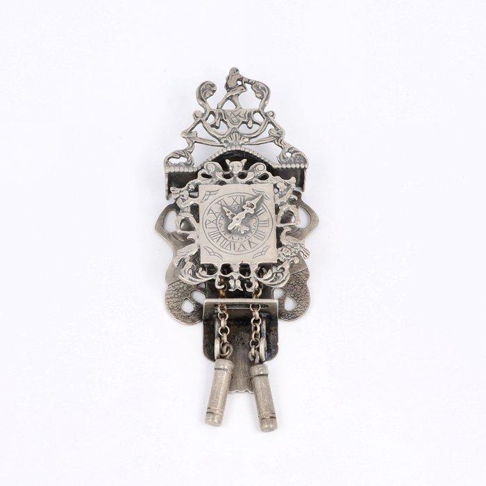 Argentor - Friese Stoelklok - Miniatuur figuur - .835 zilver, Antiek en Kunst, Antiek | Goud en Zilver