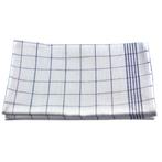 GGM Gastro | (10 stuks) Theedoek - 50 x 70 cm - Blauw geruit, Verzenden, Nieuw, Blauw, Theedoek of Handdoek