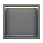 Gun Metal RVS Inbouwnis 30x30x7cm met LED verlichting, Verzenden, Nieuw