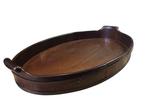 English mahogany 19th C. large 58 cm oval serving tray -, Antiek en Kunst