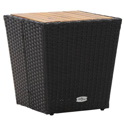 vidaXL Theetafel 41,5x41,5x43 cm poly rattan massief, Tuin en Terras, Tuintafels, Nieuw, Verzenden