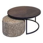 Salontafel Danzo met pouffe Maat 80 x 35 cm, Ophalen of Verzenden, Nieuw